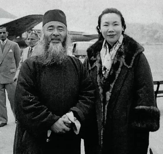 方召麐和张大千在香港机场