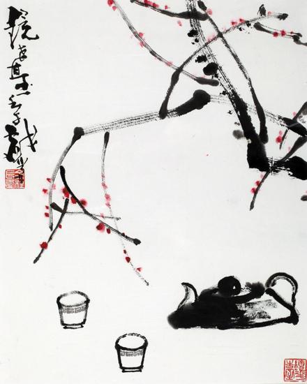 石金柱《清茗图》(著名书画家、鉴藏家、广州艺术品行业商会会长、瀚博美术馆馆长)
