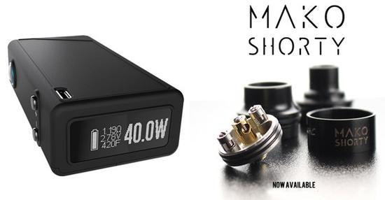 VaporShark rDNA40调压盒+MAKO SHORTY滴油雾化器