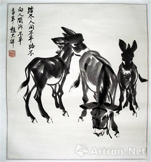 赵忠祥画的《驴》。(资料图片)