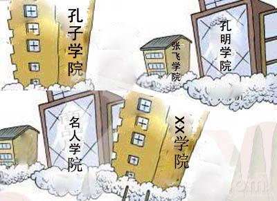 近年,名人学院命名成风,网友呼吁莫让我们的大学加入“啃老族”。