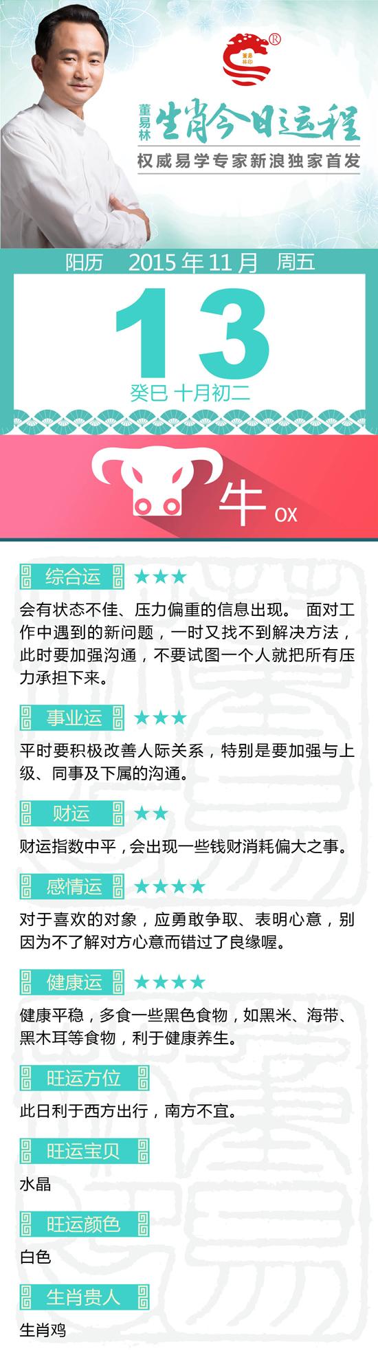 11月13日生肖牛运势