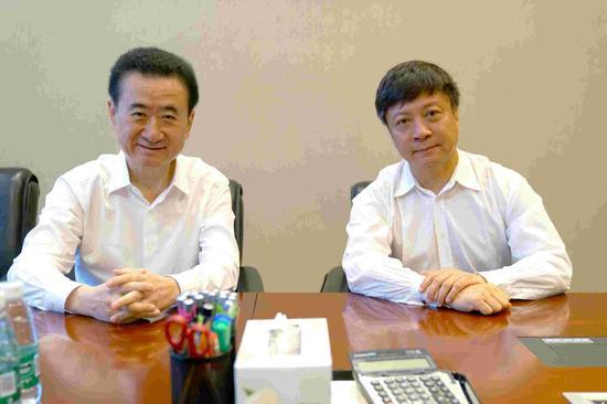 图注:王健林与孙宏斌