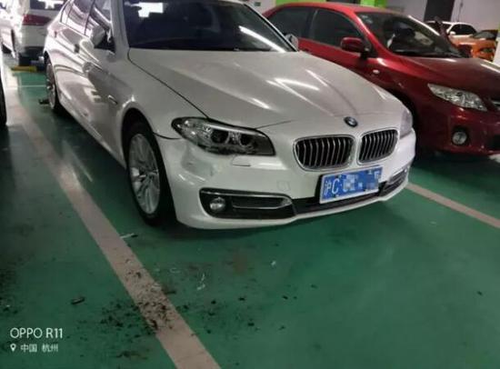 补刀撞上的斜后方的宝马