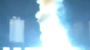 实拍西安变电站闪爆浓烟滚滚