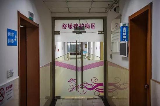 上海临汾路上,临汾路街道社区卫生服务中心临终关怀科外景。