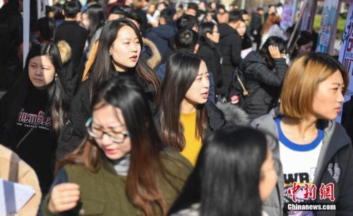 资料图:女大学生求职。中新社记者 张勇 摄