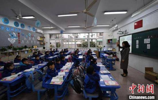 浙江一小学学生在上课(资料图) 王刚 摄