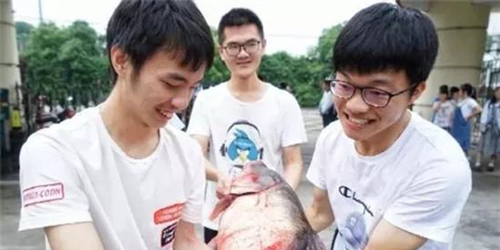 浙江一中学从湖里捞了400斤鱼给高考生加餐(图