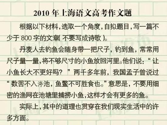 2022年上海高考作文题目出炉 ：发问与结论