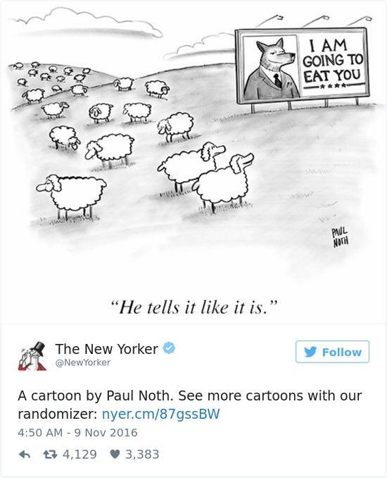 He tells it like it is。