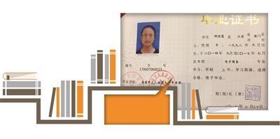 邢佳慧拿到的是“电子商务”毕业证书。扬子晚报 图