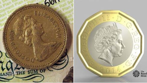 英国在今年3月开始全面发行新款一英镑硬币,由原来的圆形变为了十二边形