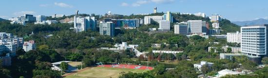 鸟瞰校园。(图片来源香港中文大学官网)