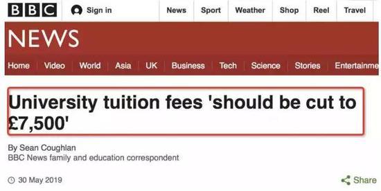 据BBC报道,英国政府拟降低大学学费,在2021/22学年起学费有望降低至£7,500。