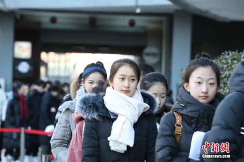 北京电影学院考生候考现场。北京电影学院供图