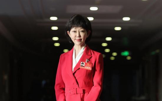 北京市人大代表、北京市君泽君律师事务所高级合伙人马慧娟。 新京报记者王飞 摄