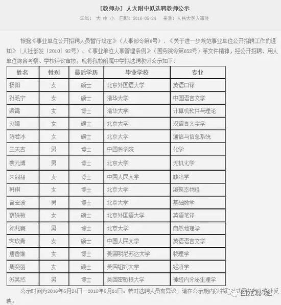 名单中每一个老师的教育背景,都足以让很多“好企业”递出友好的橄榄枝。
