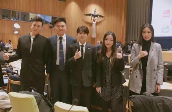 ▲王冕晨参加纽约联合国经社理事会青年论坛