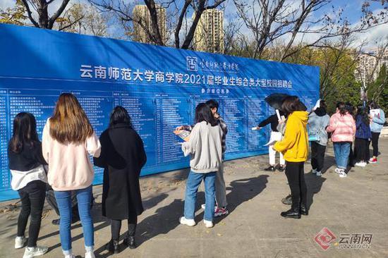 校园招聘会现场。云师大商学院 供图