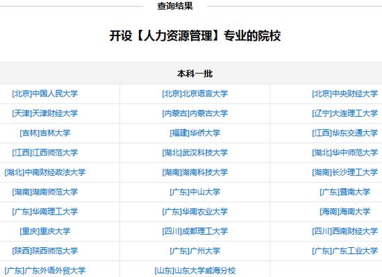 新浪高考志愿通专业开设院校查询