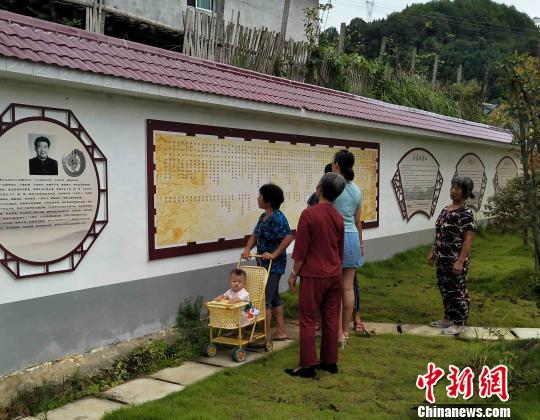 湖南辰溪县柿溪乡傅家湾村的“大学墙”。