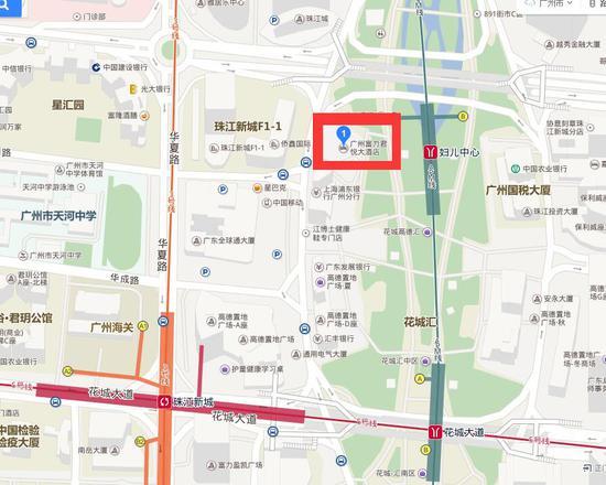 广州富力君悦大酒店3F地图