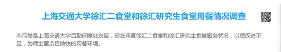 徐汇食堂调查问卷/图片来自:互联网