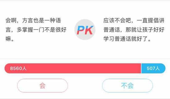 微博PK榜,作为父母,你会教孩子说方言吗?