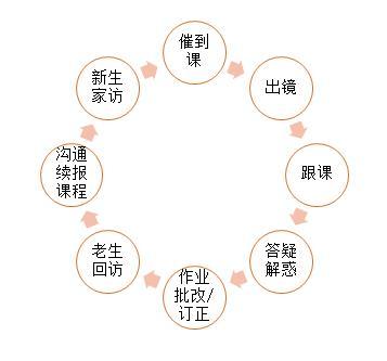 图:辅导老师工作内容及流程图