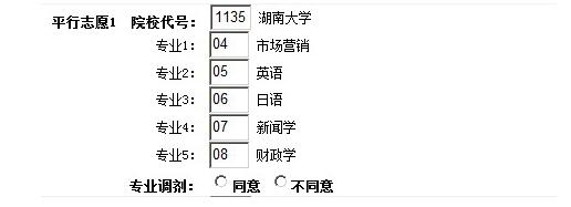 图7-2 专业填报