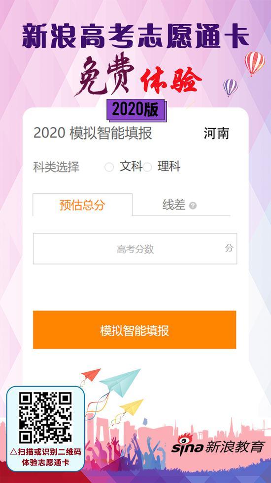 扫码查历年分数线模拟报志愿