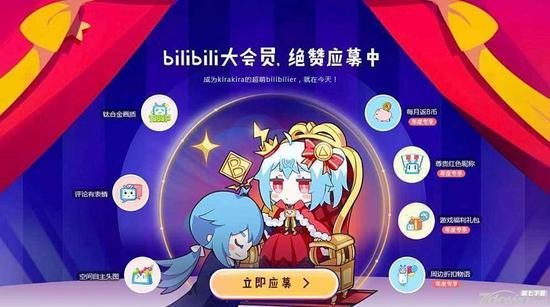 (早期的B站大会员权益)