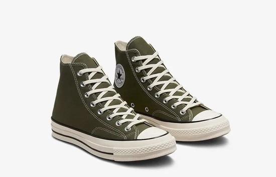 CONVERSE Chuck 70 高帮帆布鞋自然绿