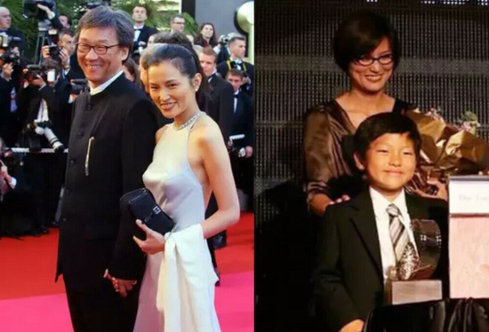 (左图:杨德昌与彭铠立 右图:彭铠立与儿子)