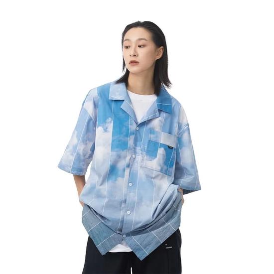 FMACM 天空全印花短袖衬衫