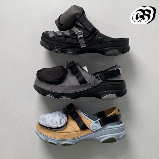 BEAMS CROCS 军事风网眼兜凉鞋
