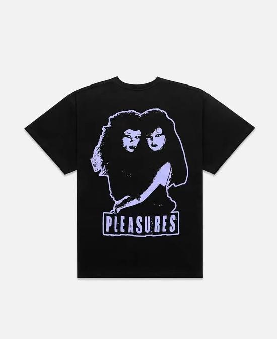 PLEASURES 紫色女孩印花短袖