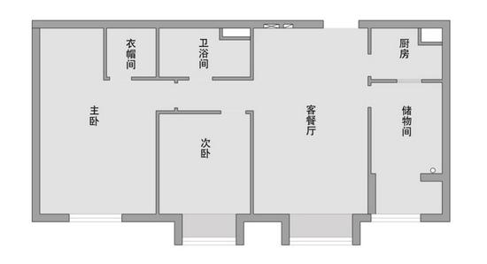 改造前·户型平面图