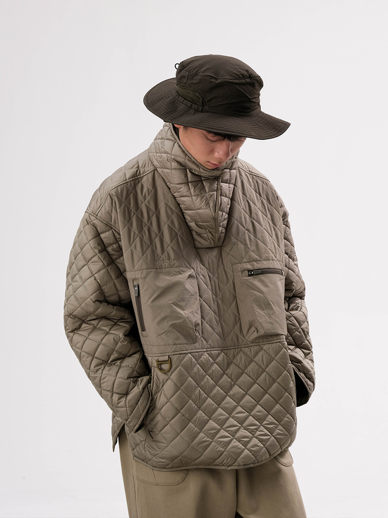 Halcyon 日系菱格纹棉服