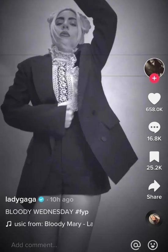 Lady Gaga / Via TikTok