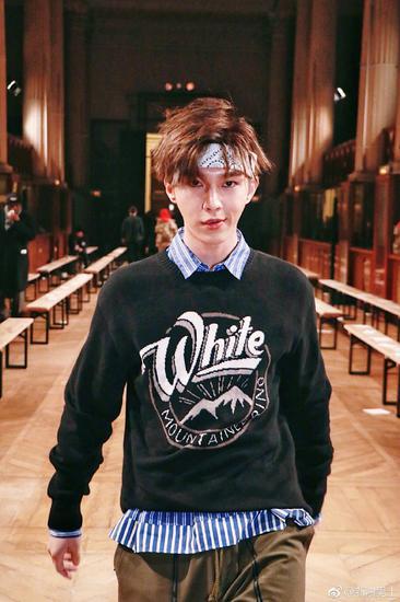炎亚纶在White Mountaineering秀场
