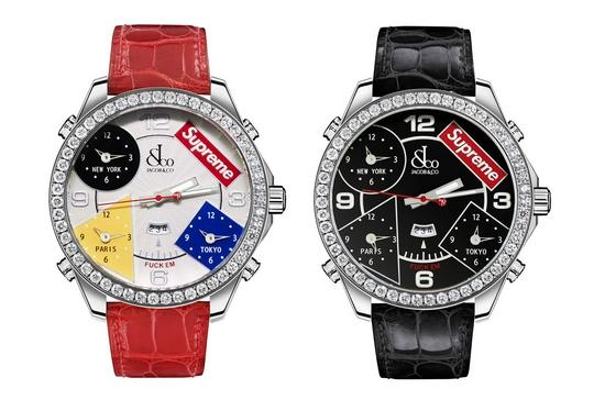 Jacob & Co.杰克宝 X Supreme 联名款Time Zone时区腕表