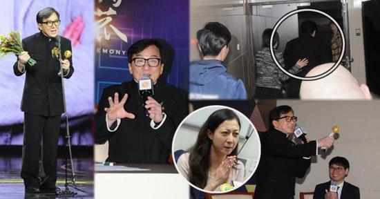 成龙出席活动,听到吴绮莉的问题假装听不到离开