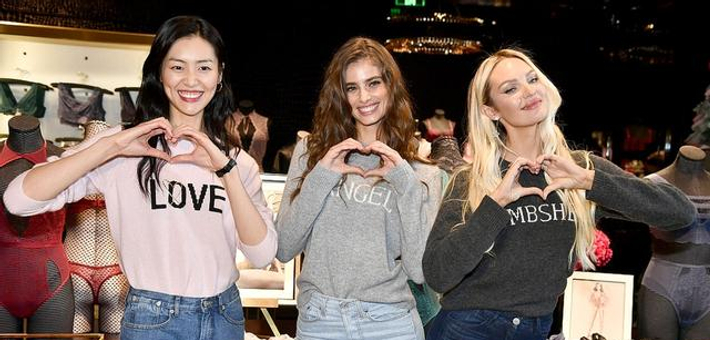 刘雯糖糖凹造型送飞吻比心心