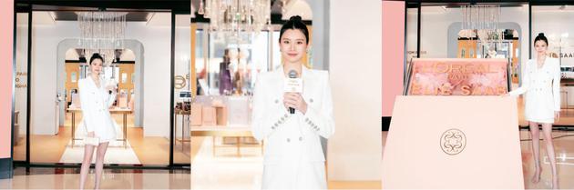 巴黎欧莱雅彩妆代言人奚梦瑶亮相巴黎欧莱雅全球旗舰店