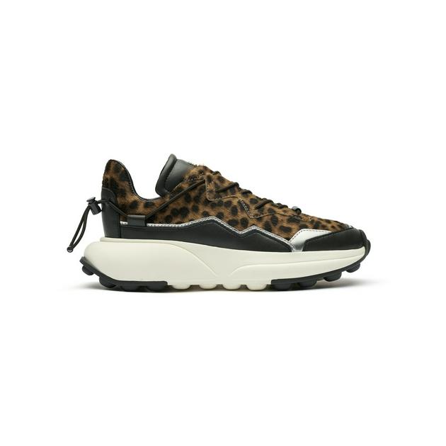 SW 1 SNEAKER豹纹皮革运动鞋
