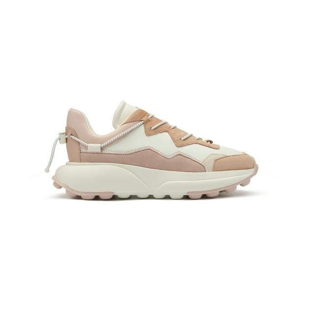 SW 1 SNEAKER白裸粉磨砂皮皮革运动鞋