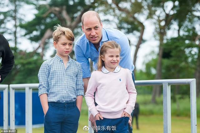 威廉王子带儿女参与活动 7岁乔治小王子身高已到爸爸胸口 新浪图片