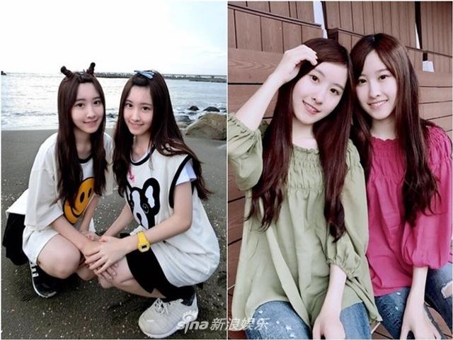 不少人一眼没看出是sandy和mandy,发现后才惊呼:"长这么大了!